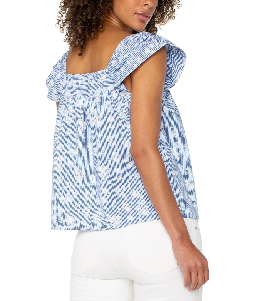 商品Liverpool Los Angeles|Short Sleeve Square Neck Woven Blouse,价格¥382,第2张图片详细描述