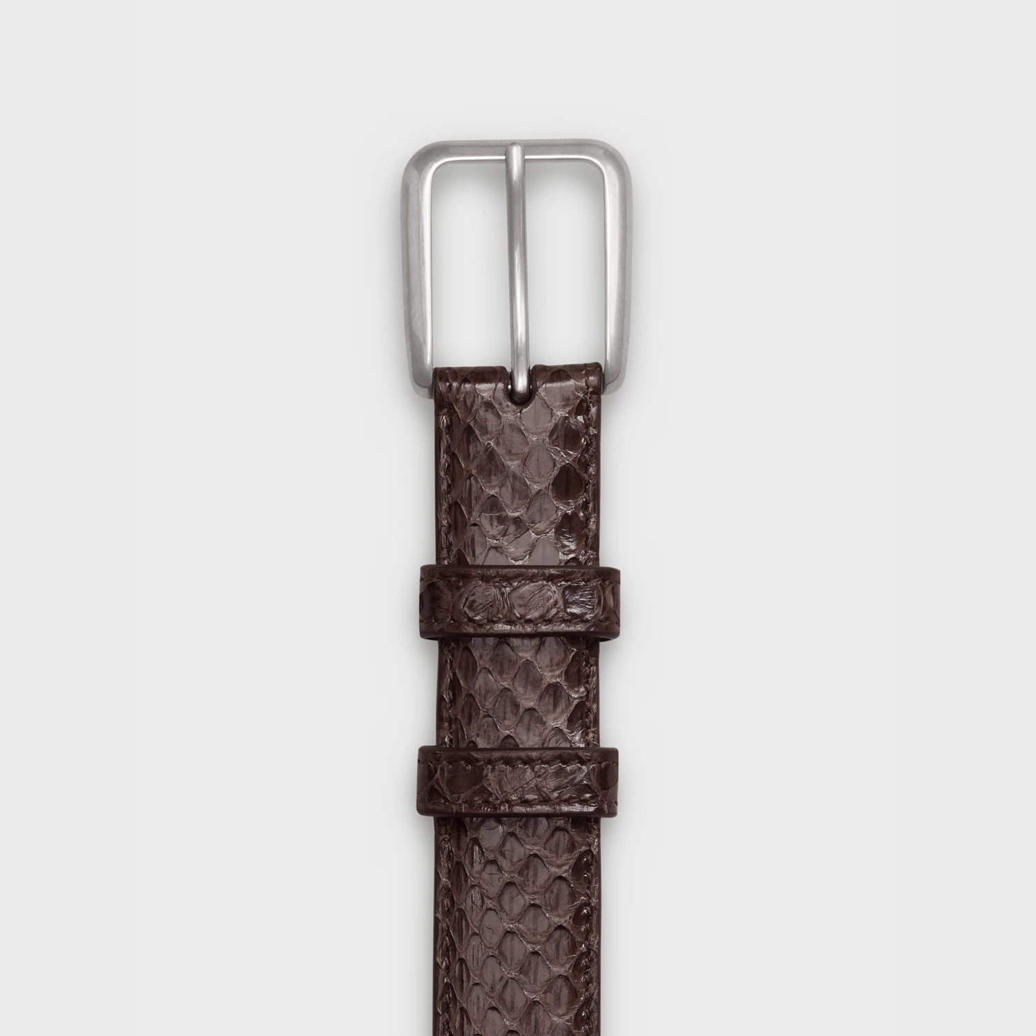 【预售】 赛琳 25春夏 男士 腰带 ELEGANT BELT WITH SQUARE BUCKLE IN WATERSNAKE 45AGT4A58.19EC  商品