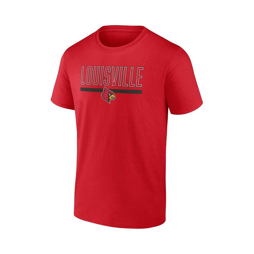 Men's Branded Red Louisville Cardinals Classic Inline Team T-shirt商品第3张图片规格展示