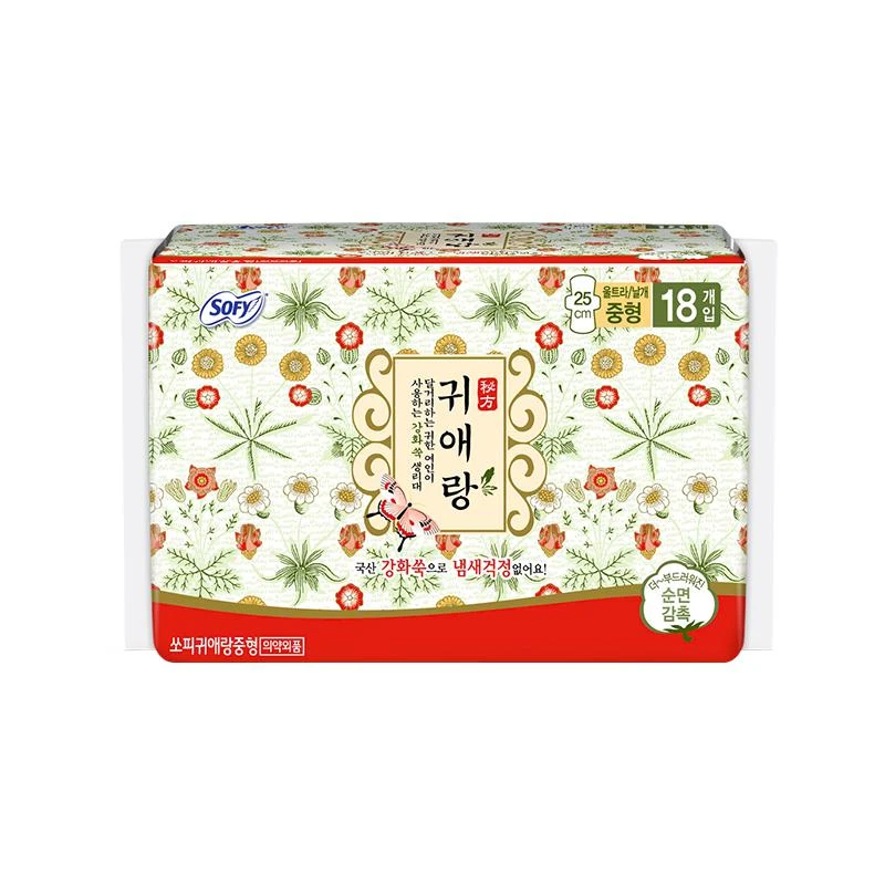 Sofy苏菲 贵艾朗(贵爱娘)卫生巾中25cm 18片【有护翼】 商品