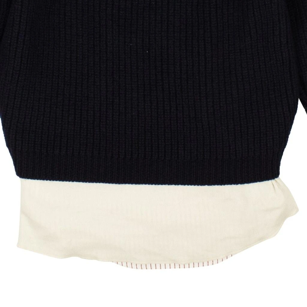 商品MAISON MARGIELA|Navy Cotton Shirt Underlay Sweater,价格¥8715,第4张图片详细描述