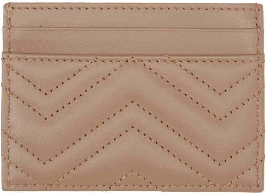 商品Gucci|Beige GG Marmont Card Holder,价格¥2724,第2张图片详细描述