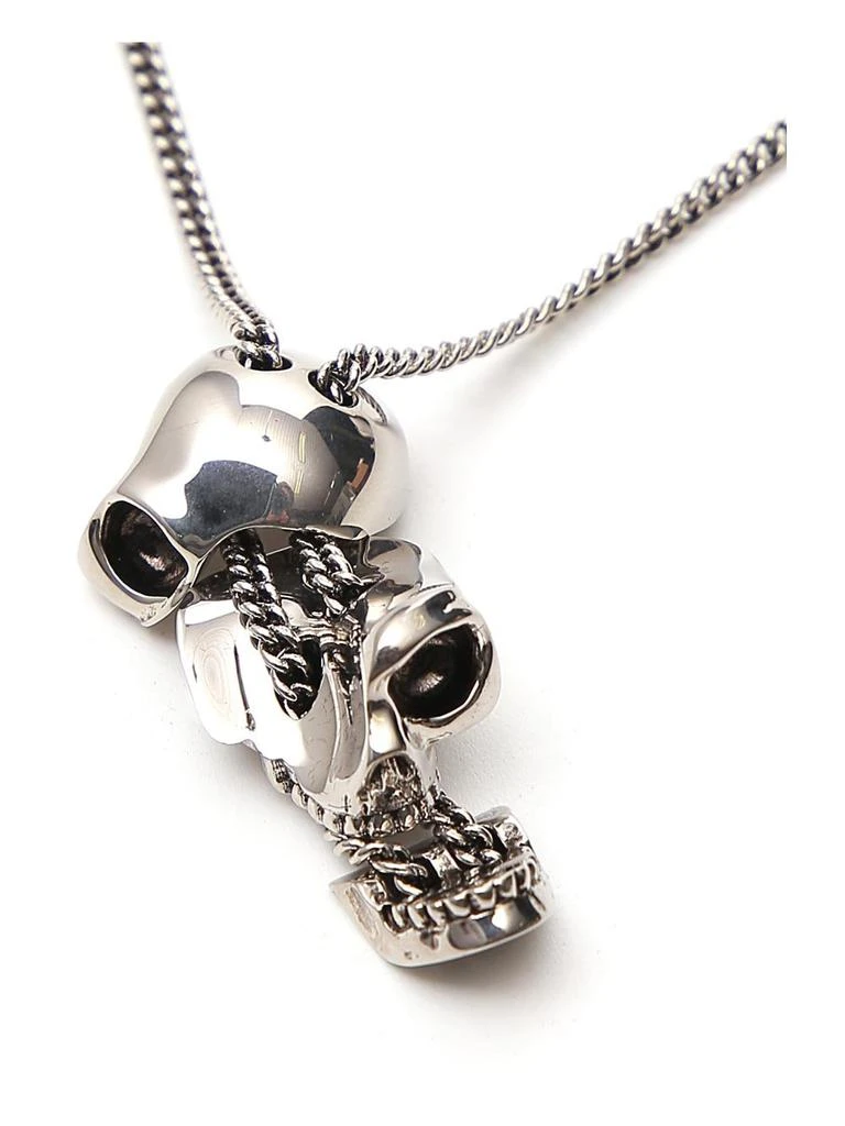 商品Alexander McQueen|Alexander McQueen Divided Skull Pendant Necklace,价格¥1718,第3张图片详细描述