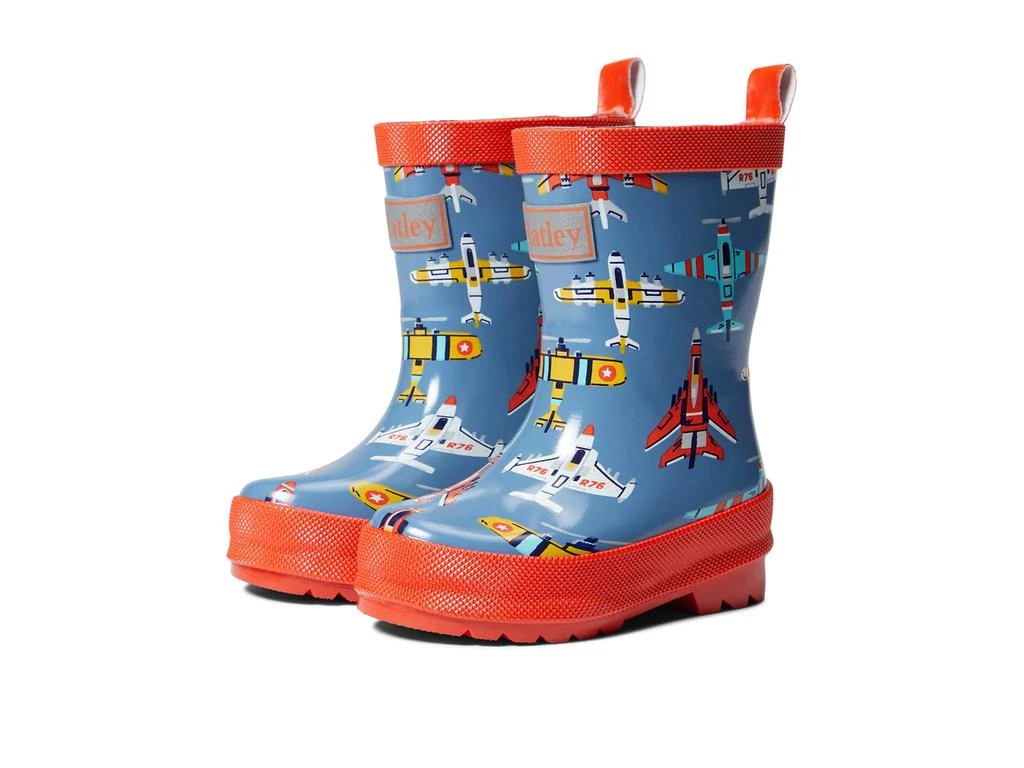商品Hatley|Flying Aircrafts Shiny Rain Boots (Toddler/Little Kid/Big Kid),价格¥410,第1张图片