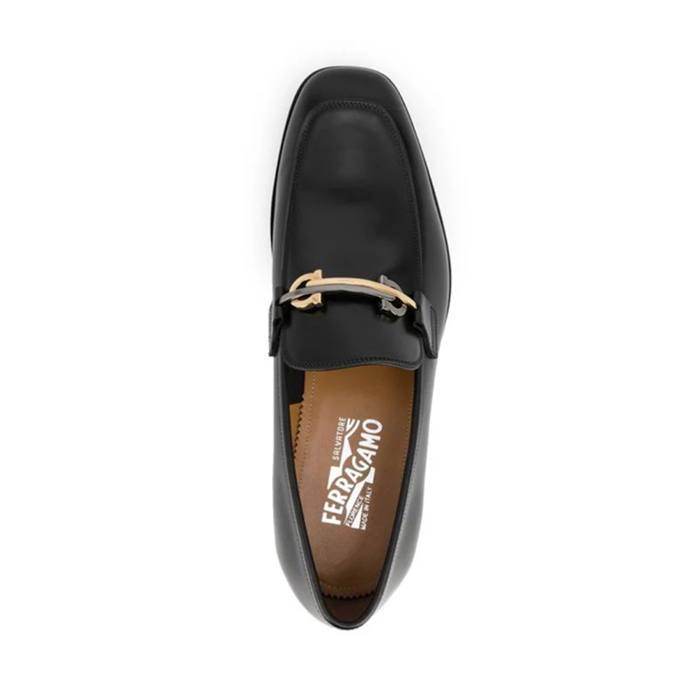 SALVATORE FERRAGAMO 黑色男士套脚正装鞋 02-0373-745223 商品