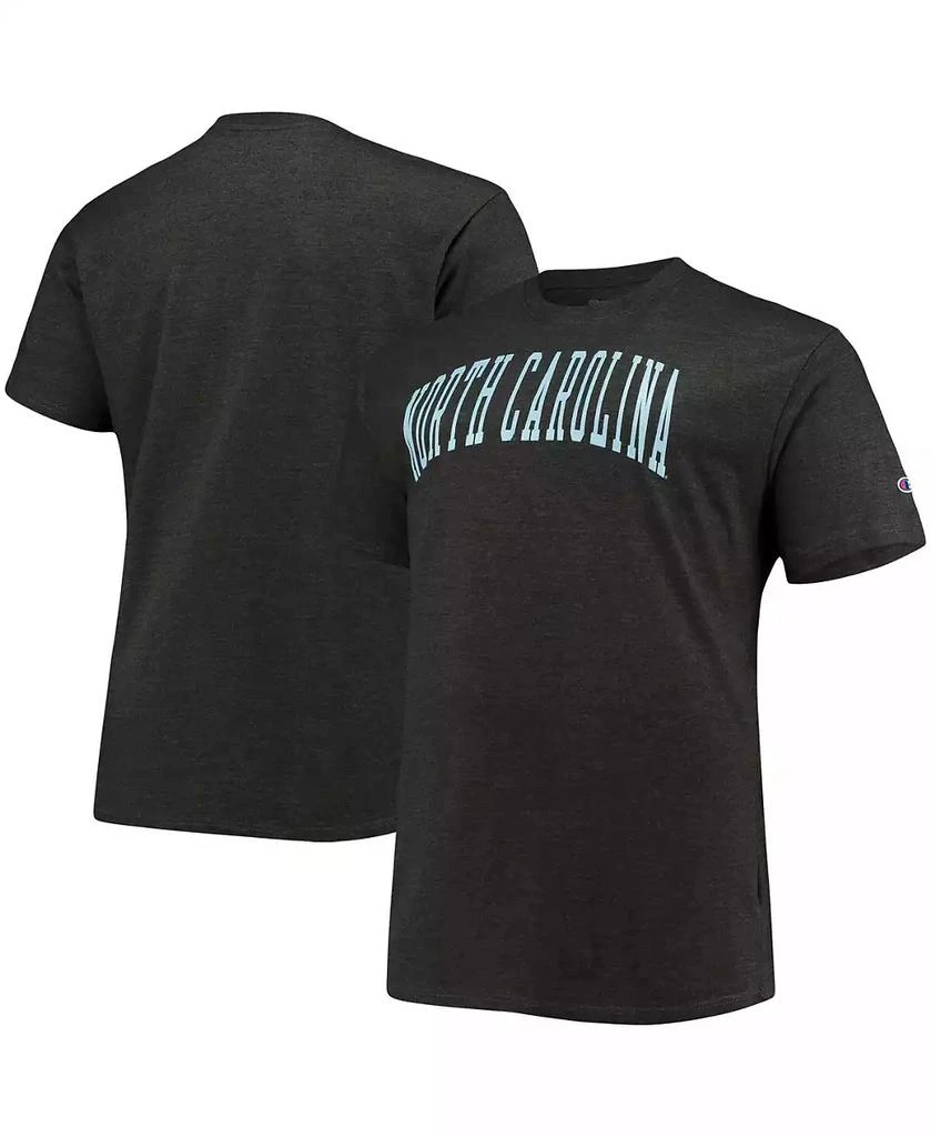 商品CHAMPION|Men's Gray North Carolina Tar Heels Big and Tall Arch Team Logo T-shirt,价格¥225,第1张图片