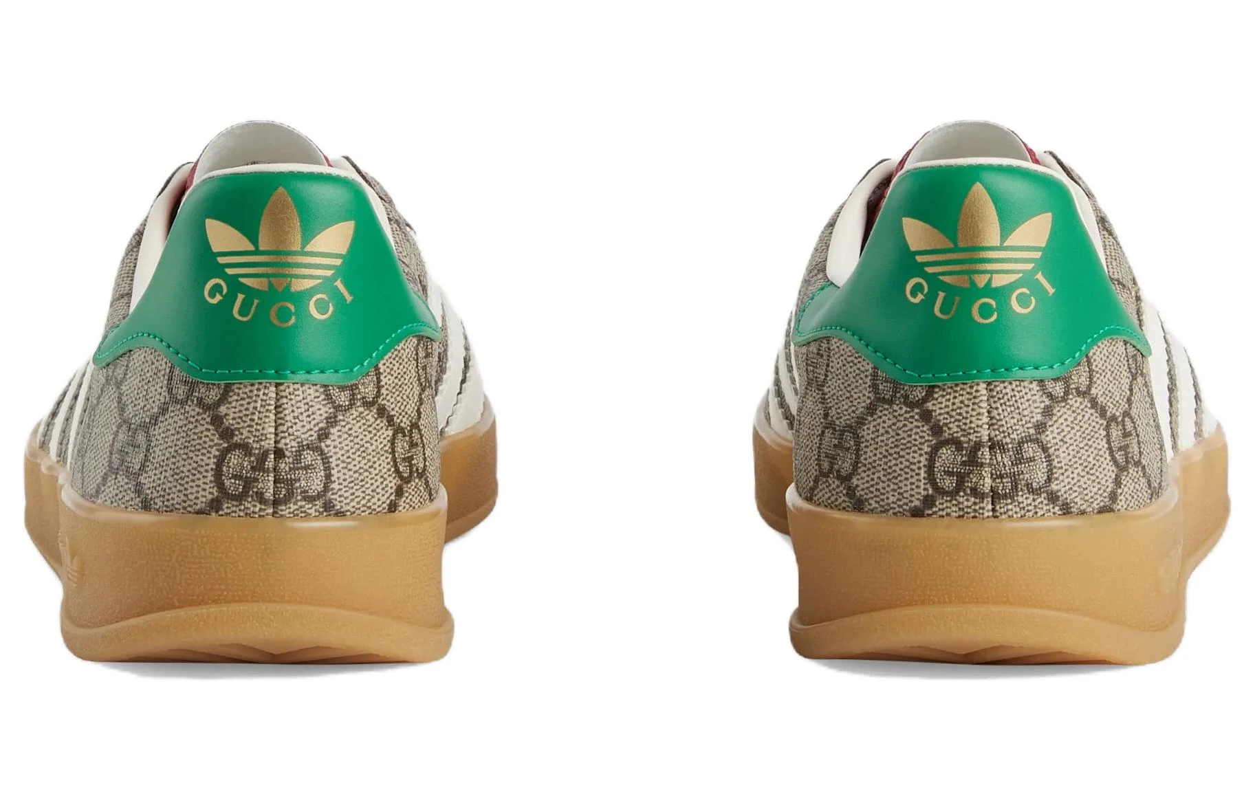 商品[国内直发] Gucci|adidas originals x 古驰 GAZELLE 帆布 低帮系带 德训鞋 时尚板鞋 男款 乌木色,价格¥5700,第5张图片详细描述