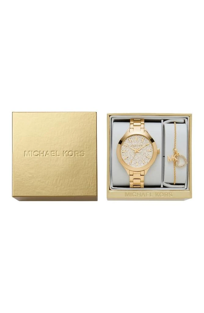 商品Michael Kors|Women's Slim Runway 2-Piece Watch & Bracelet Gift Set, 38mm,价格¥1426,第4张图片详细描述