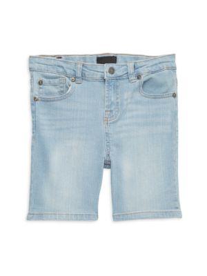 Little Boy’s 2-Piece Button Up Shirt & Denim Shorts Set商品第3张图片规格展示