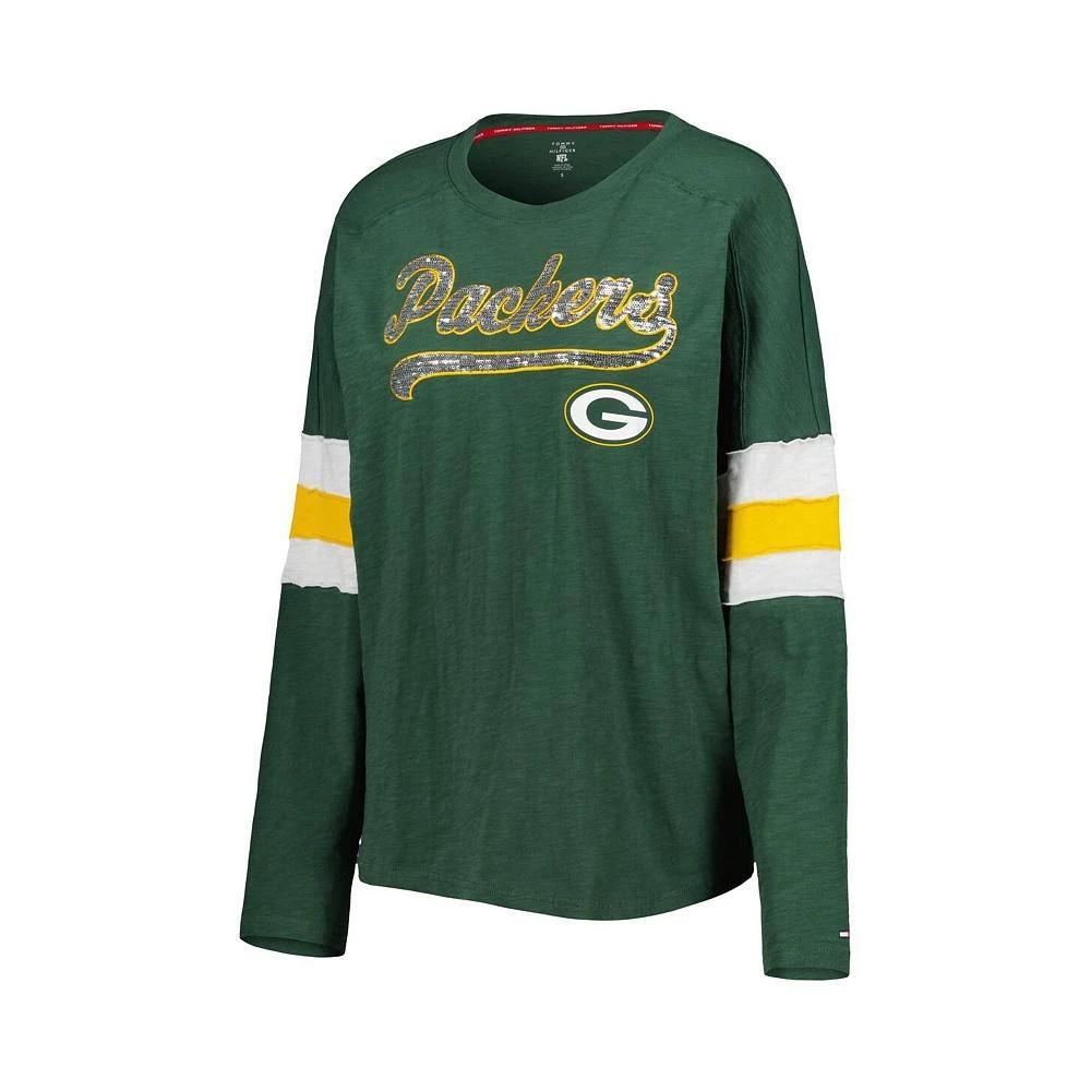 商品Tommy Hilfiger|Women's Green Green Bay Packers Justine Long Sleeve Tunic T-shirt,价格¥422,第4张图片详细描述