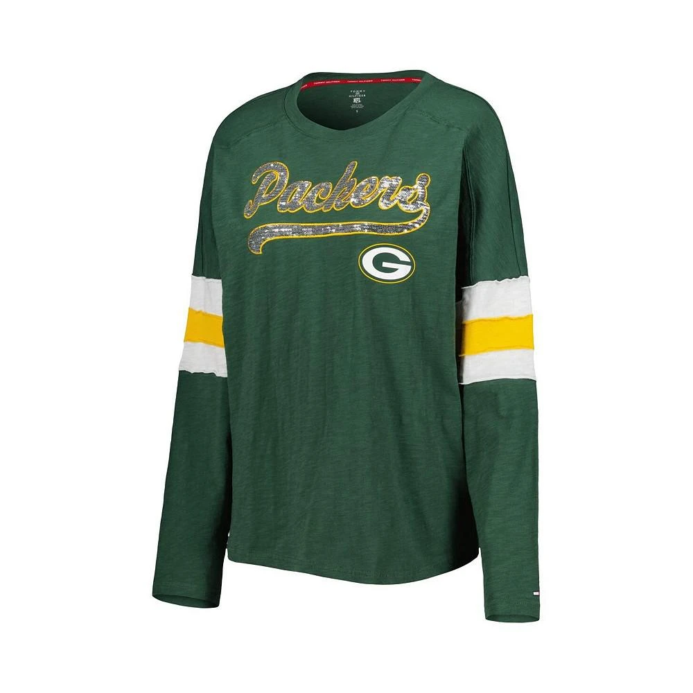 商品Tommy Hilfiger|Women's Green Green Bay Packers Justine Long Sleeve Tunic T-shirt,价格¥419,第4张图片详细描述