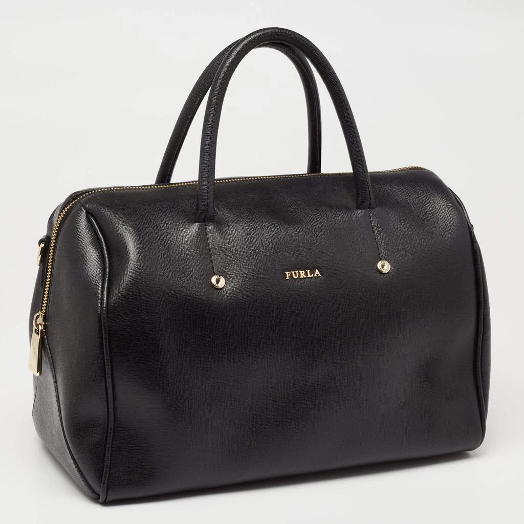 商品[二手商品] Furla|Furla Black Leather Medium Boston Bag,价格¥885,第3张图片详细描述