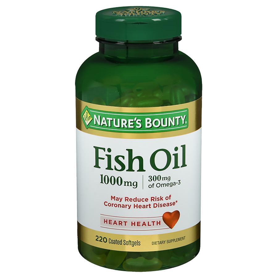 商品Nature's Bounty|Odorless Fish Oil 1000 mg Dietary Supplement Softgels,价格¥180,第1张图片