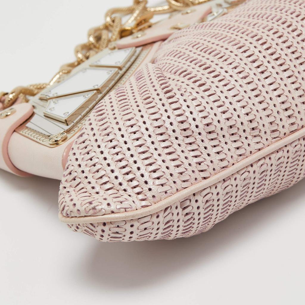 Versace Pink Fabric Mirror Frame Chain Shoulder Bag商品第10张图片规格展示