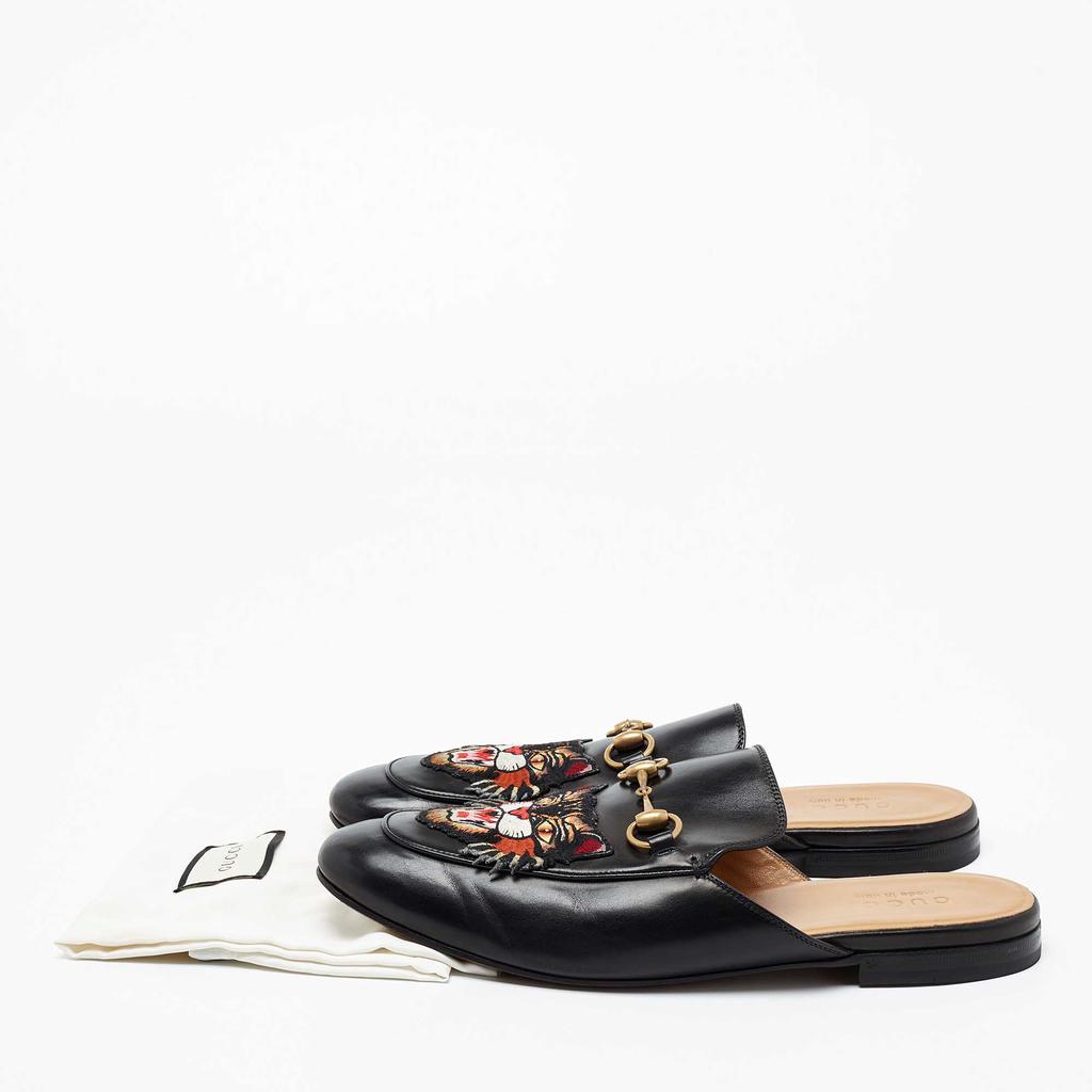 Gucci Black Tiger Patch Leather Princetown Horsebit Mules Size 43商品第9张图片规格展示