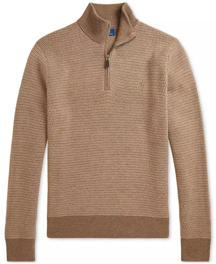 商品Ralph Lauren|Men's Washable Wool Quarter-Zip Sweater,价格¥1180,第5张图片详细描述