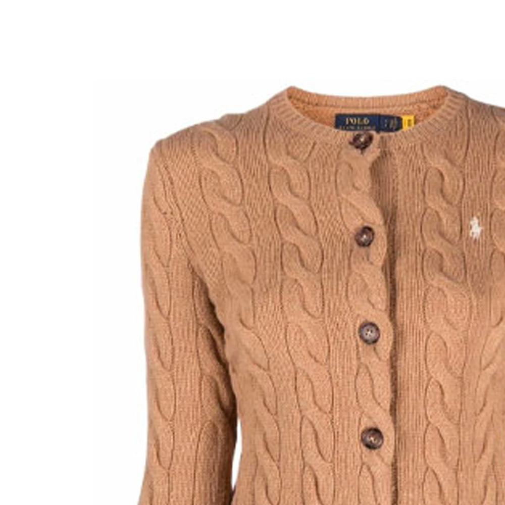 商品[国内直发] Ralph Lauren|[预售3天]FW21 粗绞花羊毛衫针织开衫外套毛衣 女款 棕色,价格¥2042,第6张图片详细描述