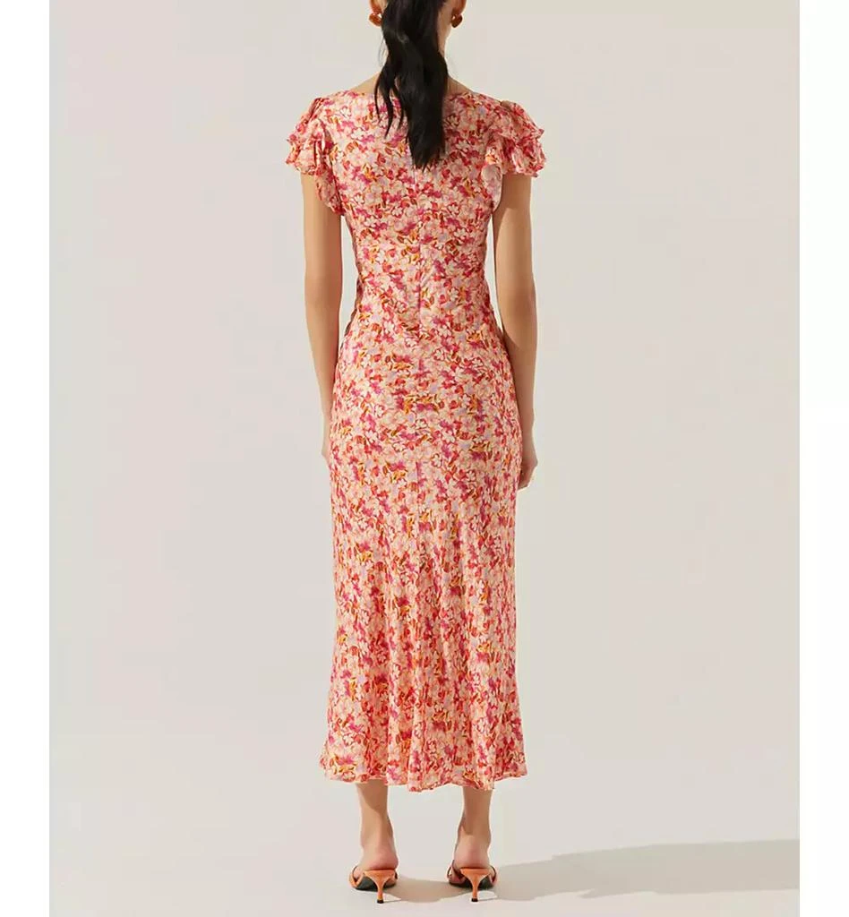 商品ASTR|Women's Maisy Floral Print Flutter Sleeve Midi Dress,价格¥493,第2张图片详细描述