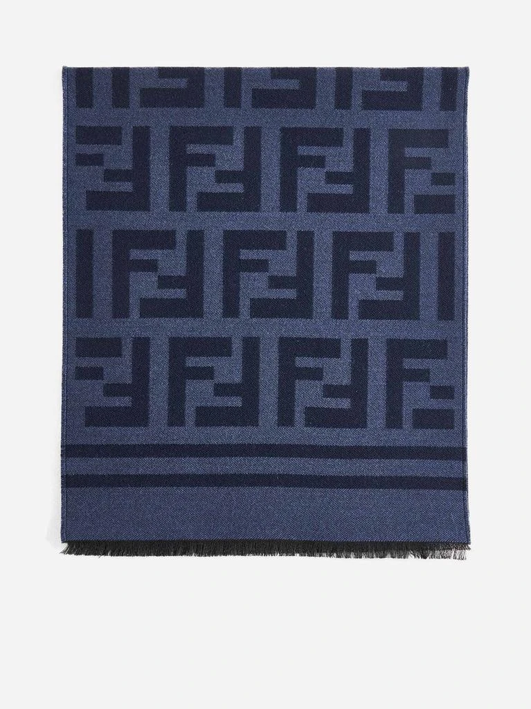 商品Fendi|Macro FF wool and silk scarf,价格¥4420,第1张图片