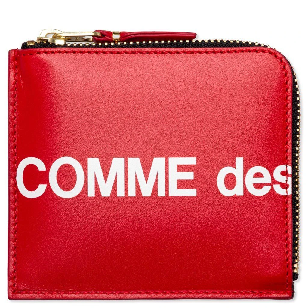 商品Comme des Garcons|Comme des Garcons SA3100HL Huge Logo Zip Wallet - Red,价格¥1307,第1张图片
