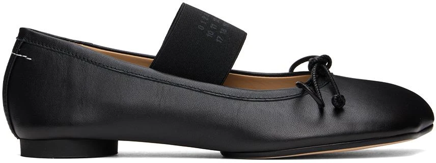 商品MM6|Black Anatomic Ballerina Flats,价格¥2420,第1张图片