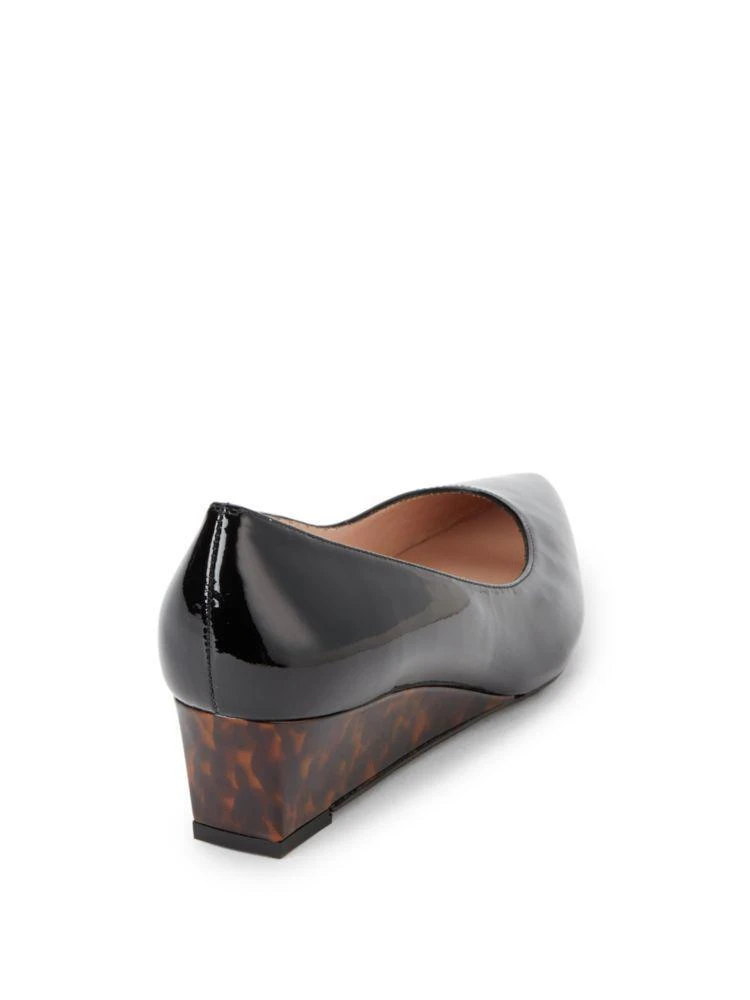 商品Stuart Weitzman|Nuevo Saffiano Patent Leather Wedge Pumps,价格¥710,第2张图片详细描述