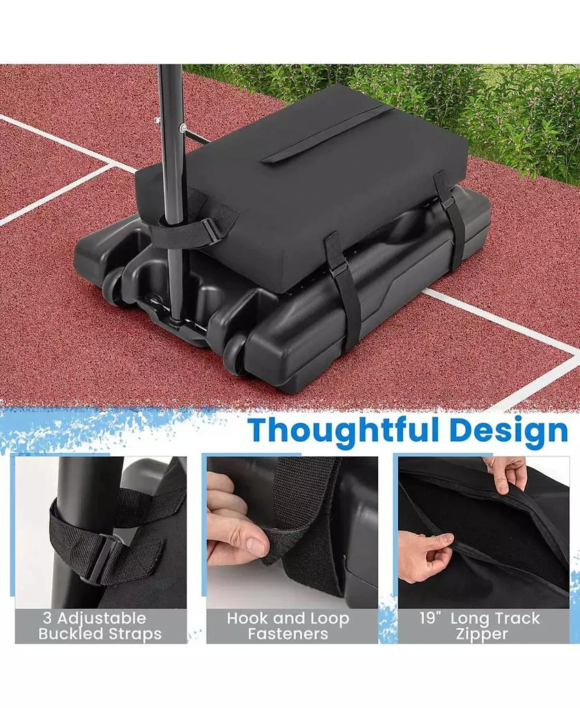 商品Costway|Portable Basketball Hoop Stand Adjustable Height with Shatterproof Sandbag Wheels,价格¥1265,第3张图片详细描述