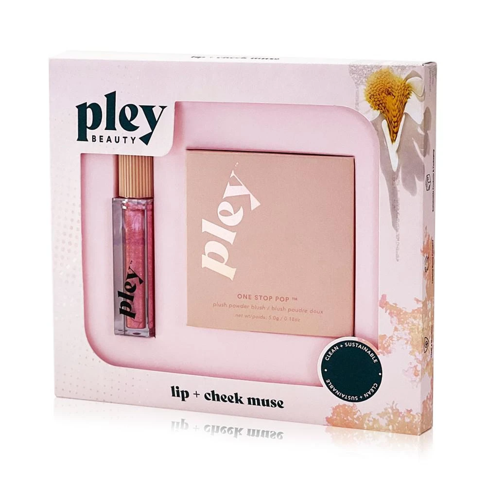 商品Pley Beauty|2-Pc. Glossy Lip Lacquer & Plush Powder Blush Set, Created for Macy's,价格¥188,第1张图片