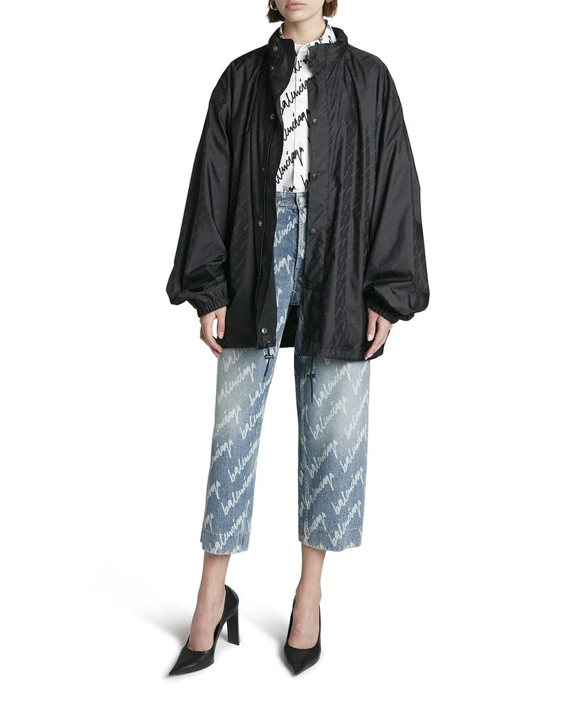 商品Balenciaga|Logo Jacquard Oversized Raincoat,价格¥9211,第1张图片