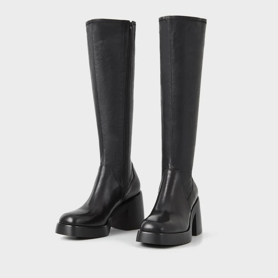 商品Vagabond|VAGABOND BROOKE STRETCH LEATHER HEELED KNEE HIGH BOOTS,价格¥1380,第2张图片详细描述