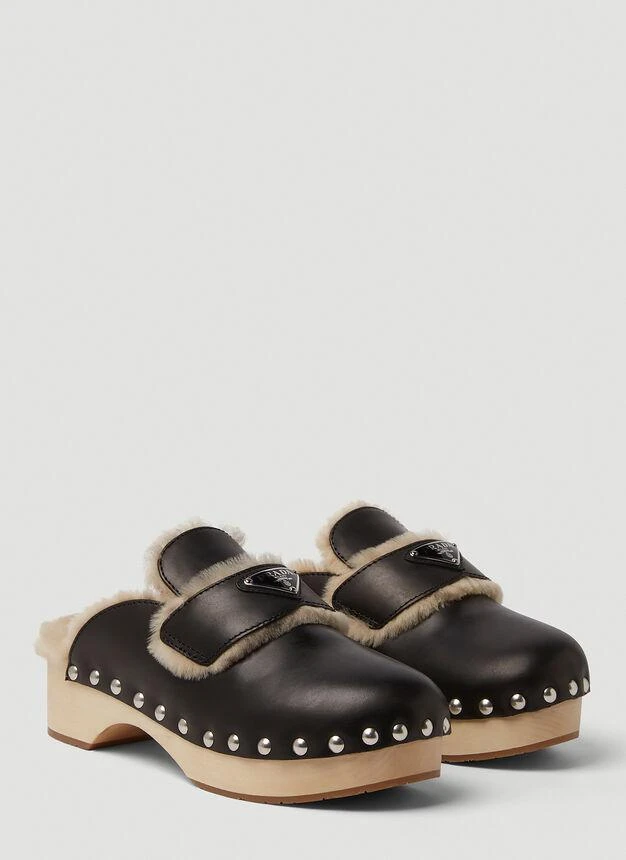 商品Prada|Studded Clogs in Black,价格¥9591,第2张图片详细描述