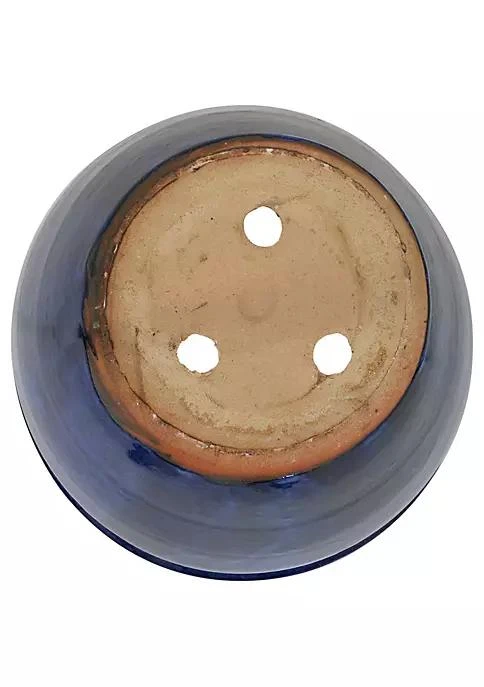 商品Sunnydaze Decor|15 in Chalet High-Fired Glazed Ceramic Planter - Imperial Blue,价格¥817,第3张图片详细描述