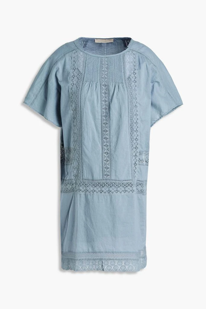 商品VANESSA BRUNO|Crocheted lace-trimmed cotton-voile mini dress,价格¥394,第3张图片详细描述