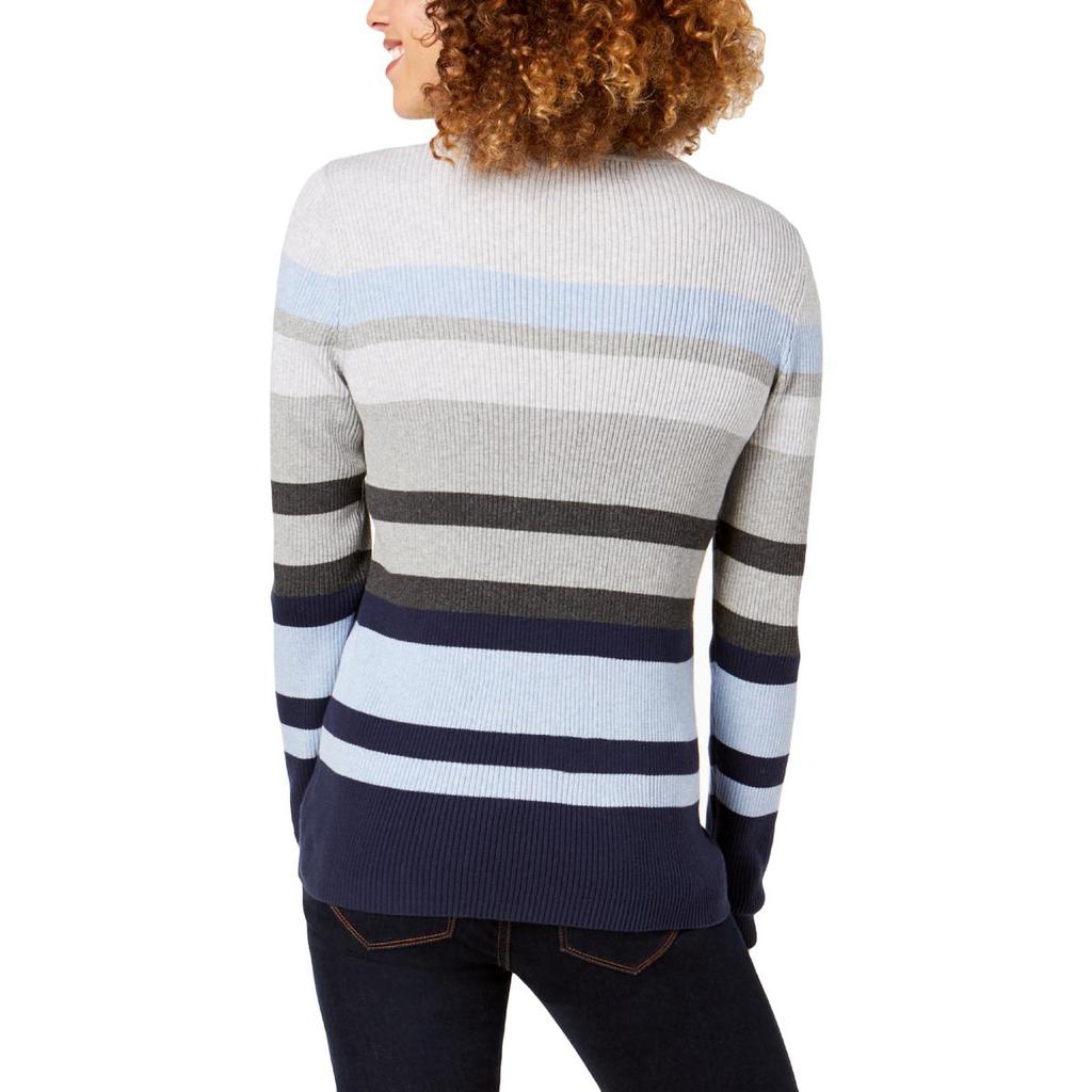 Karen Scott Womens Ribbed V-Neck Pullover Sweater商品第3张图片规格展示