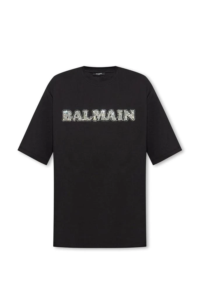 商品Balmain|Balmain Logo Embellished Crewneck T-Shirt,价格¥4977,第1张图片