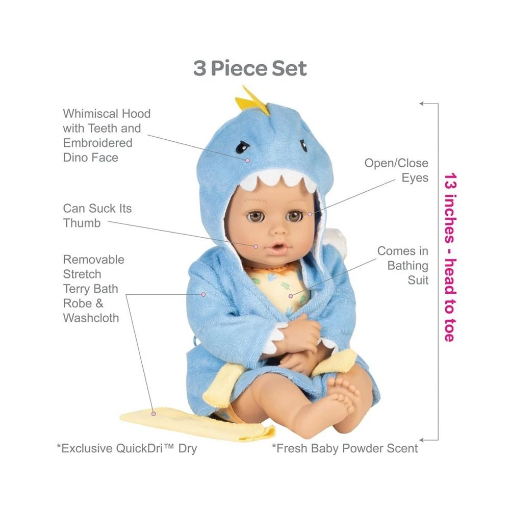 商品Adora|Bathtime Baby Dino Toy Set, 3 Piece,价格¥337,第3张图片详细描述