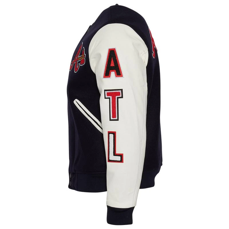 商品Pro Standard|Pro Standard Braves Logo Varsity Jacket - Men's,价格¥1498,第3张图片详细描述