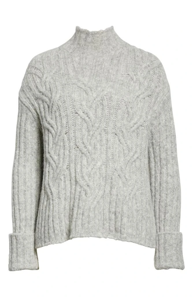 商品Vince|Mirrored Cable Turtleneck Sweater,价格¥1969,第5张图片详细描述