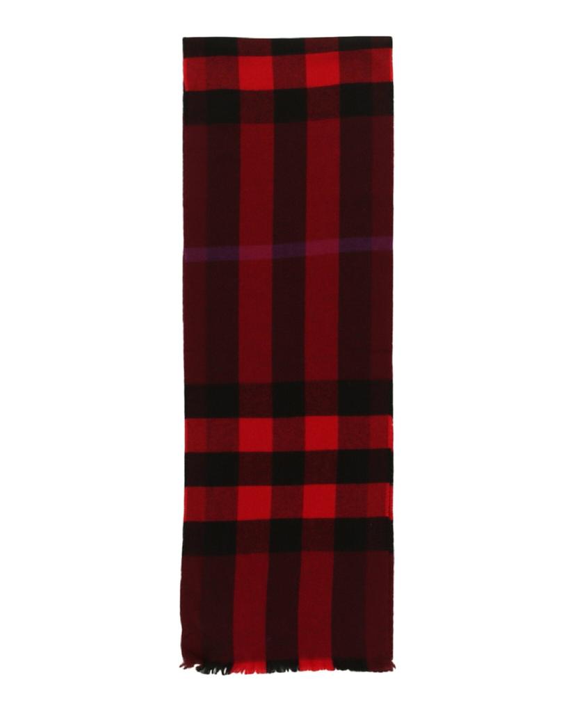 Fringed Plaid Check Wool Scarf商品第1张图片规格展示