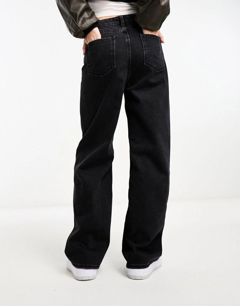 商品ONLY|Only Maisie low waited baggy wide leg jeans in washed black,价格¥175,第2张图片详细描述