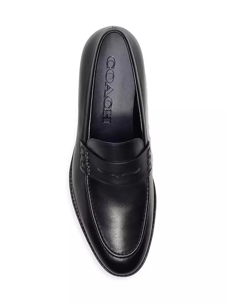 商品Coach|Declan Leather Penny Loafers,价格¥1214,第4张图片详细描述