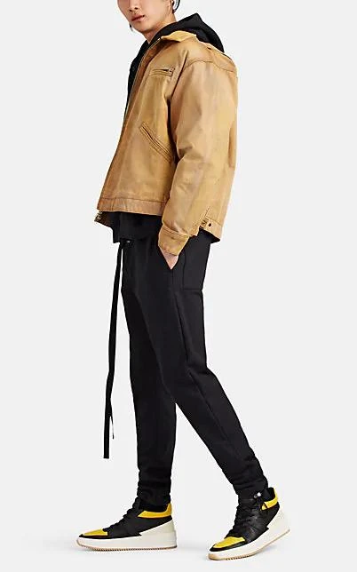 商品Fear of god|Faded Cotton Canvas & Suede Work Jacket,价格¥11132,第2张图片详细描述