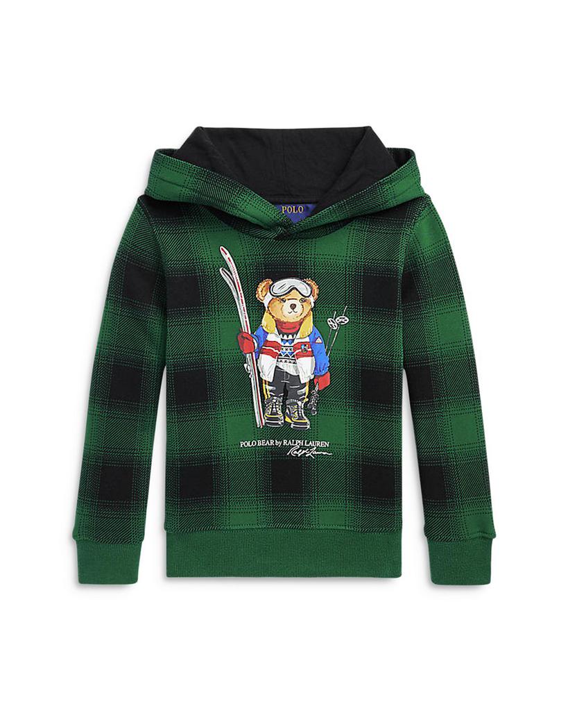 Girls' Polo Bear Plaid Fleece Hoodie - Little Kid, Big Kid商品第1张图片规格展示