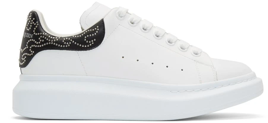 商品Alexander McQueen|White & Black Studded Oversized Sneakers 鞋,价格¥3128,第1张图片