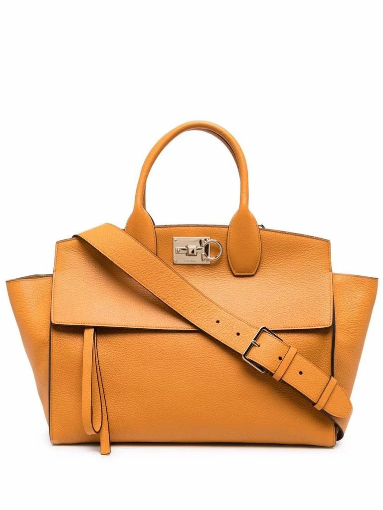 商品Salvatore Ferragamo|Salvatore Ferragamo Women's Orange Leather Handbag,价格¥24014,第1张图片