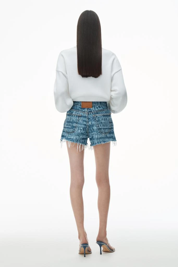 商品Alexander Wang|Bite High Waist Logo Denim Shorts in Cotton,价格¥3376,第4张图片详细描述