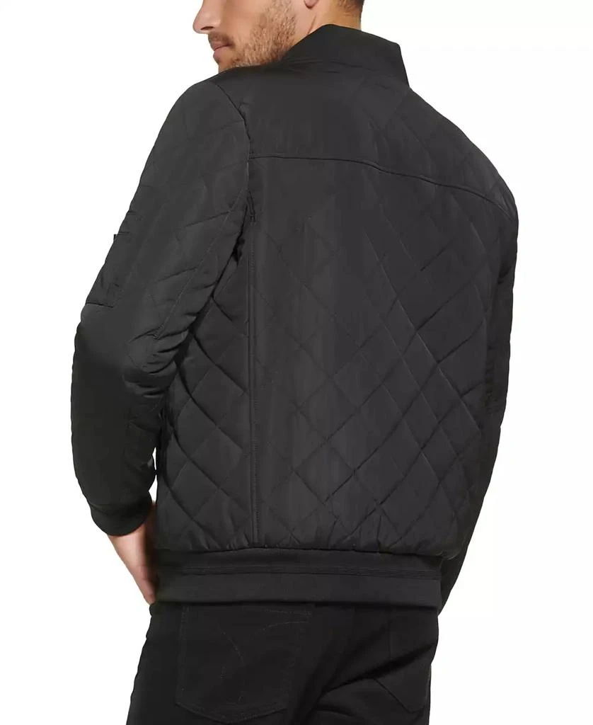 商品Calvin Klein|Men's Quilted Baseball Jacket with Rib-Knit Trim,价格¥497,第2张图片详细描述