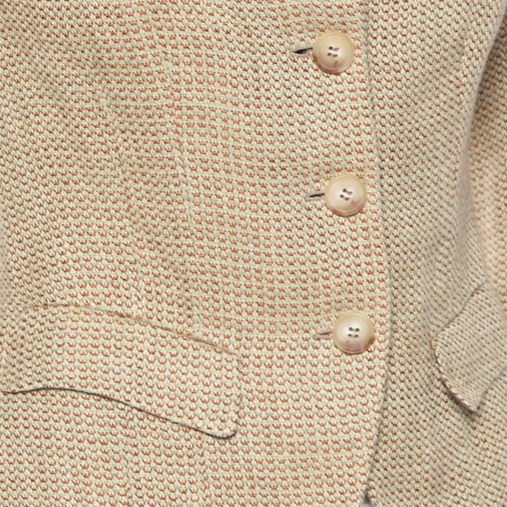 Ralph Lauren Cream Linen & Wool Textured Blazer S商品第4张图片规格展示