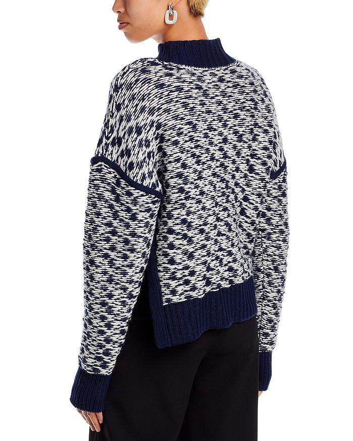 商品3.1 Phillip Lim|Wool Float Jacquard Cutaway Sweater,价格¥3710,第3张图片详细描述