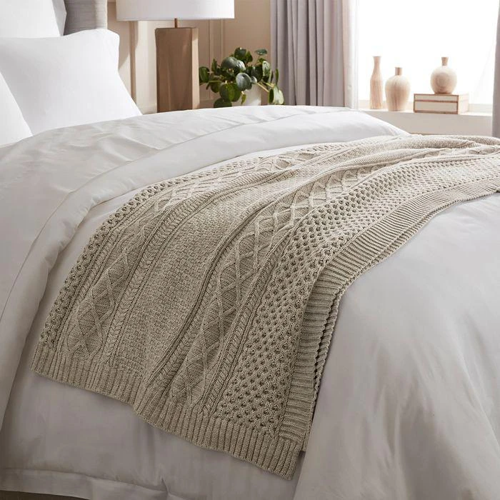 商品Boll & Branch|Aran Knit Throw Blanket,价格¥937,第3张图片详细描述
